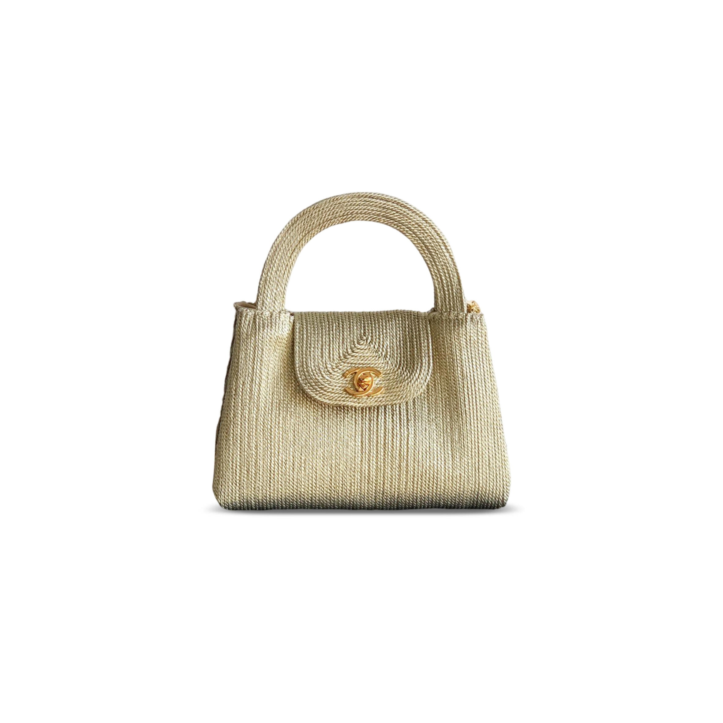 CHANEL KELLY GOLDEN WOVEN BAG  (19*13*7cm)